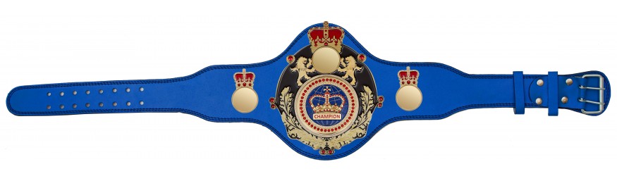 QUEENSBURY PLT LEATHER BLUE CHAMPION CROWN CHAMPIONSHIP BELT - PLTQUEEN/B/G/BLUEGEM - AVAILABLE IN 4 COLOURS QUEENSBURY PLT LEATHER BLUE CHAMPION CROWN CHAMPIONSHIP BELT - PLTQUEEN/B/G/BLUEGEM - AVAILABLE IN 4 COLOURS